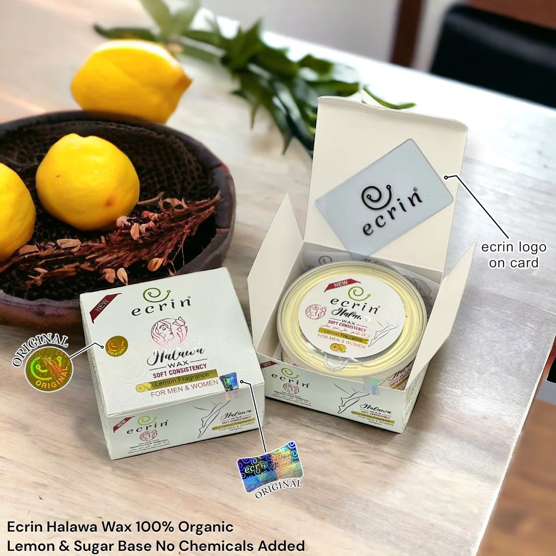 Ecrin Organic Halawa Wax - 100% Lemon & Sugar Base